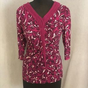 Paisley ruched front blouse